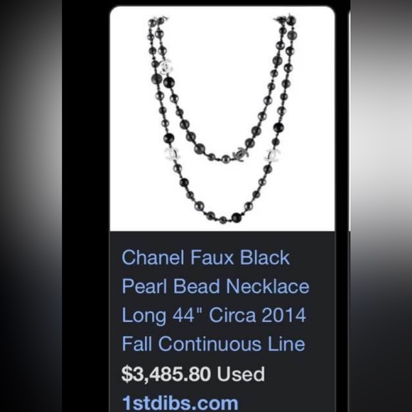 Chanel pearl necklace! Vintage pearls with lots of rhinestone bling! - Picture 7 of 7